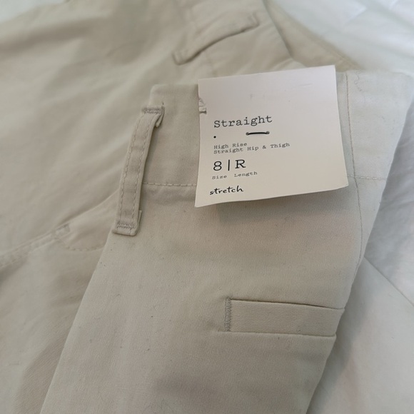 NWT A New Day Pant high rise straight hip & thigh cream color stretch (A1) - Picture 2 of 7